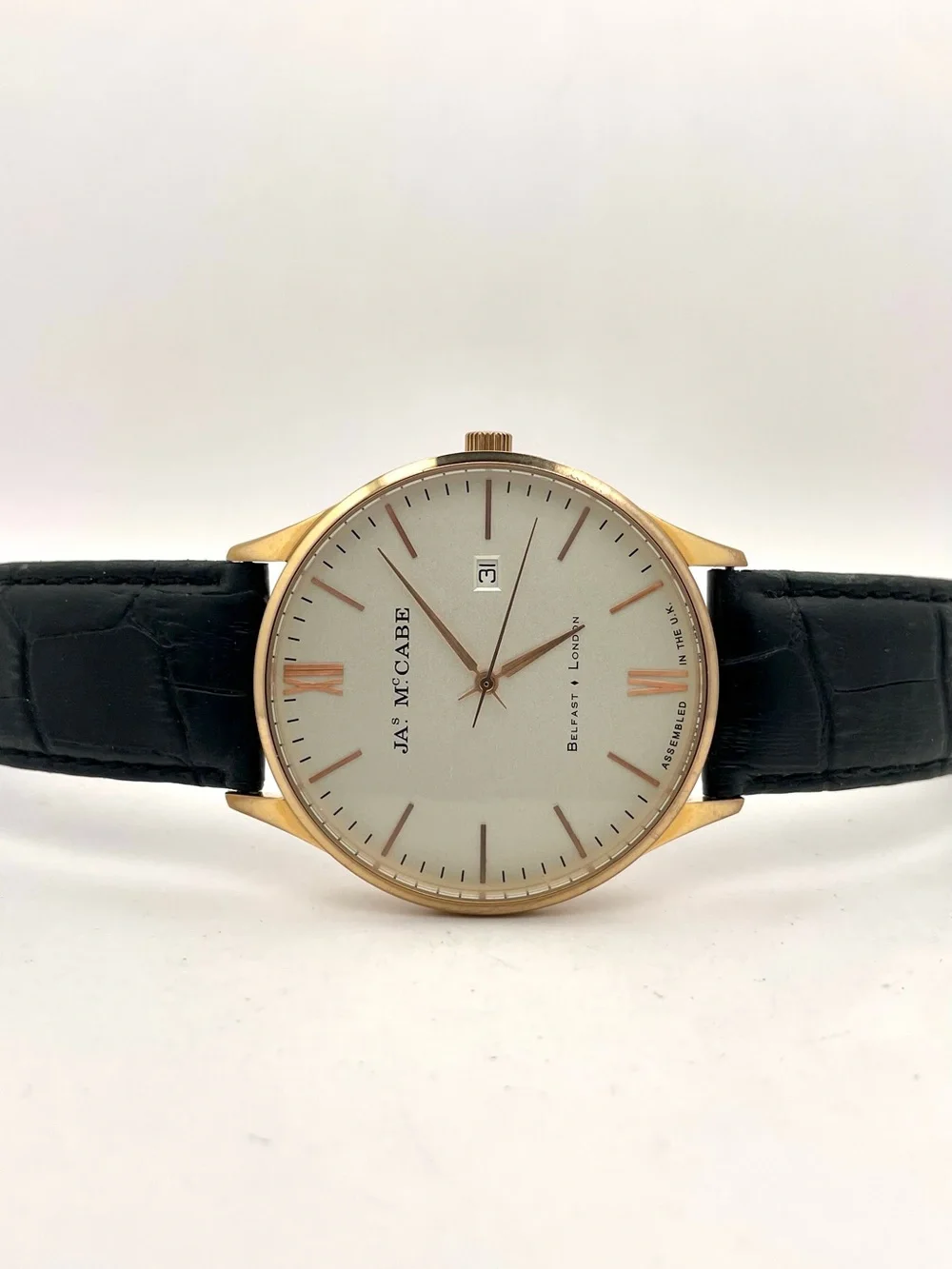 Amazing James McCabe London Slim 43mm Casual Dress Men’s Watch - New Battery